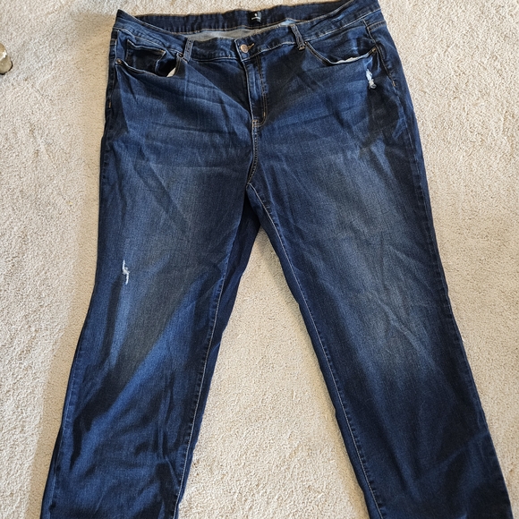 Dress Barn Dark Blue Straight Leg Jeans - Picture 2 of 3